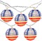 Lantern String Lights 4th of July Lights, 8.5ft Red White and Blue Hanging String Lights with 10 Lanterns
